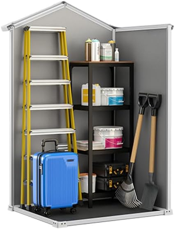 4 × 3 Ft Outdoor Garden Storage Shed – Grey