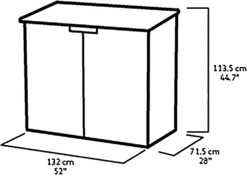 Store-It-Out Nova Outdoor Garden Storage Shed – Light Grey with Dark Grey Lid, 880L Capacity